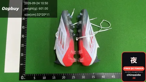 Red and White Soccer Cleats