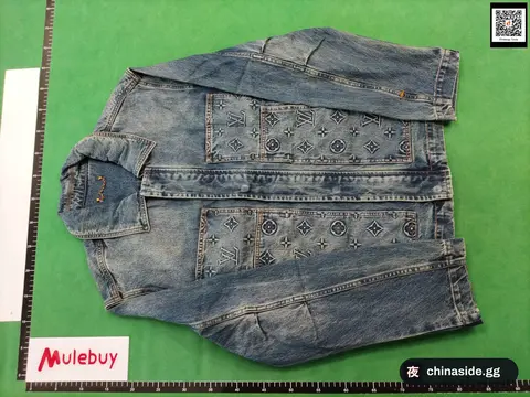 Jacquard Embossed Patchwork Denim Jacket