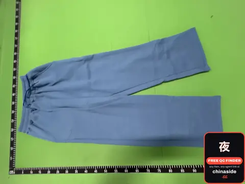 Blue Pants With Pocket Embroidery