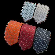 Hermes Tie - H Print Tie Multi-Colour