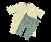 Nike Set - Yellow Tee & Sage Shorts