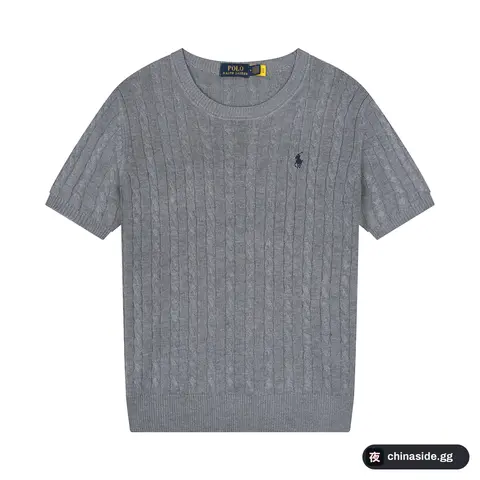 Ralph Lauren Sweater Tee - Grey Knit Tee