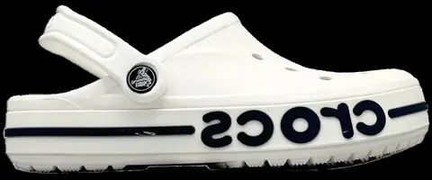 Crocs Slippers - White & Navy Bayaband