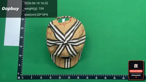 B Logo Plaid Baseball Cap