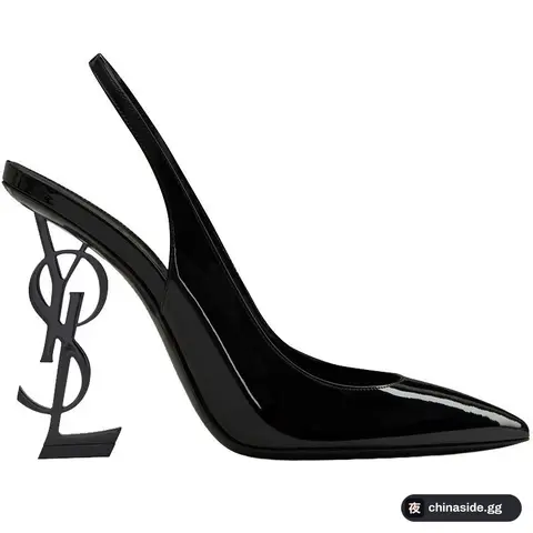 YSL High Heels - Black Patent Opyum