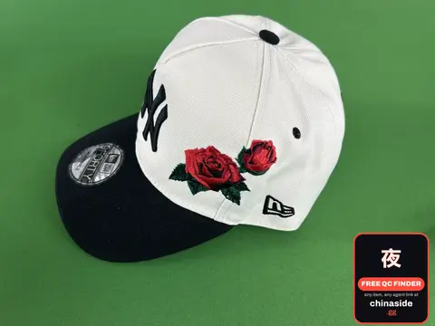 New Era Cap With Rose Embroidery