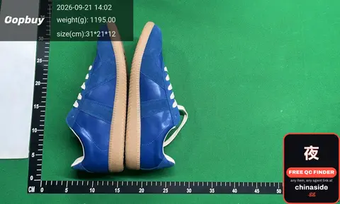 Blue Leather Sneakers