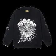 Sp5der Hoodie - Black Web Crew