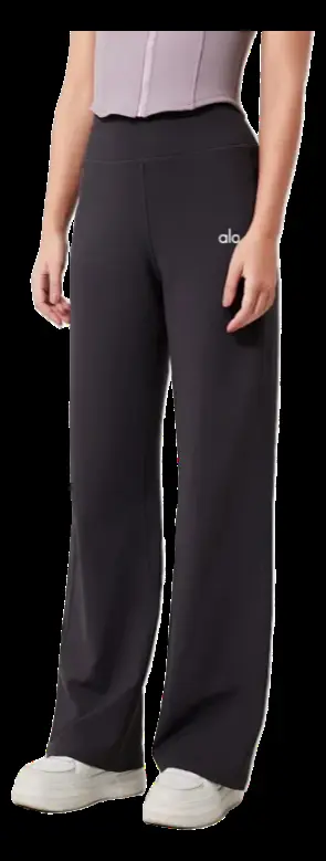 Alo Pants - Charcoal Wide-Leg, Relaxed II