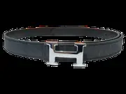 Hermes Belt - Black Silver H Buckle
