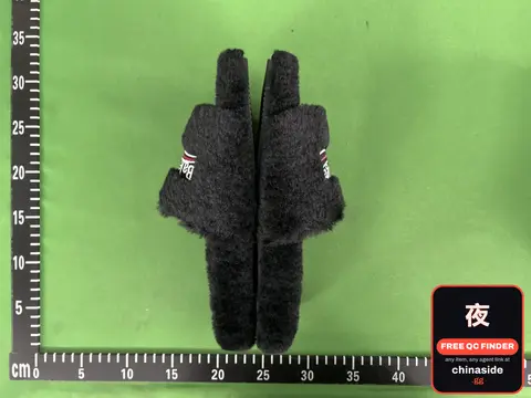 Lambswool Letter Embroidery Slippers