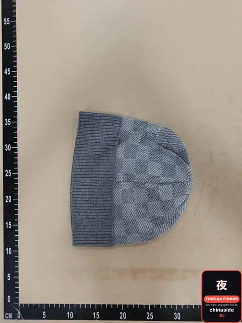 Checkered Knit Beanie