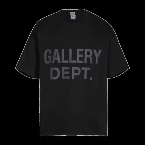 Gallery Dept Tee - Black Tonal Logo