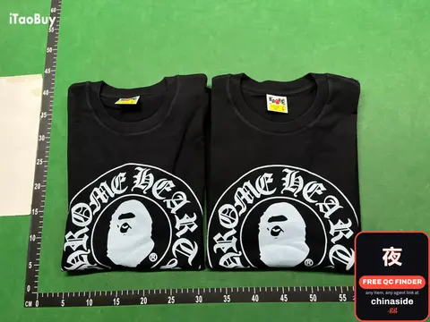 A BATHING APE Chrome Heart T-Shirt