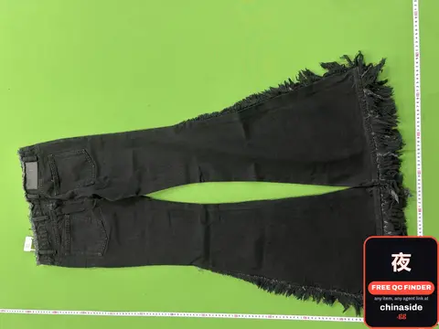 Black Frayed Hem Jeans