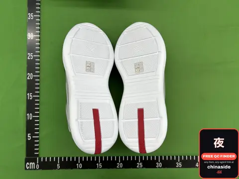 White Sneakers With Red Stripe