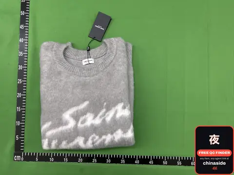 Funny Letter Marled Crewneck Sweater