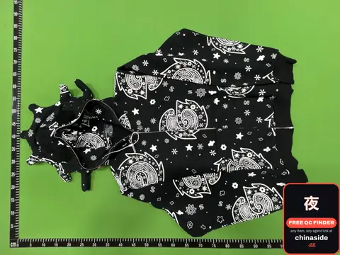 Black Patterned Hoodie