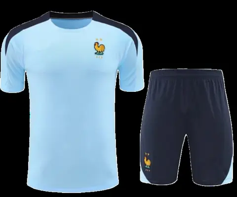 2425 France Training clothes suit Short sleeve Fan version