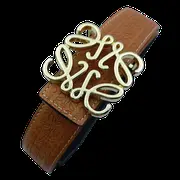Loewe Belt - Tan Gold Anagram