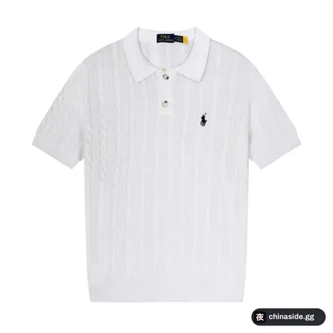 Ralph Lauren Sweater Polo - White Cable Polo