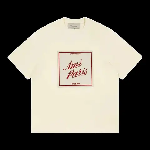 Ami Tee - Cream Ami Paris Box