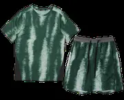 On Running Set - Green Tie-Dye Set