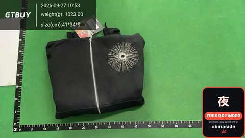 DS Embroidered Black Zipper Sweater