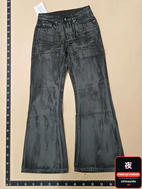 Slim-Fit Distressed Stain-Dyed Jeans
