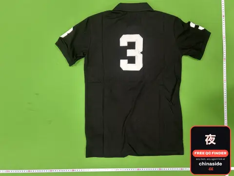 Black Polo Shirt With Number 3
