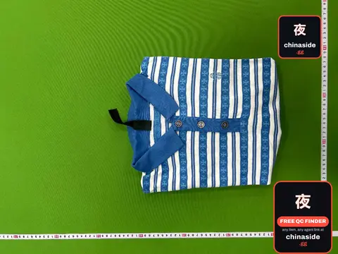 Blue White Striped Jacquard Top