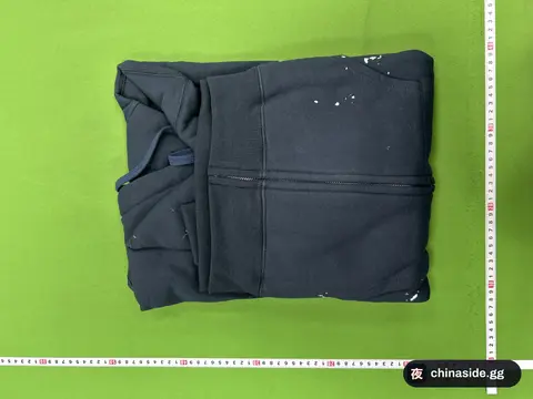 Ink-Splatter Zip-Up Hoodie