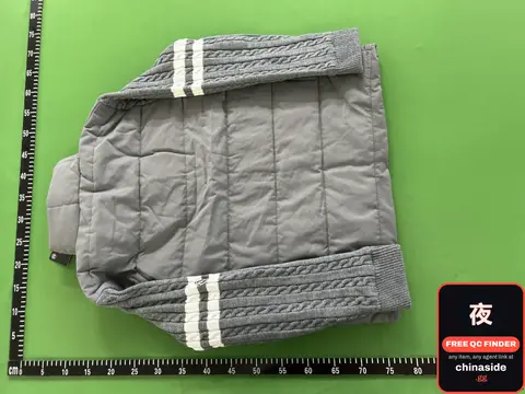 Stand Collar Knitted Ribbed Patchwork Jacket