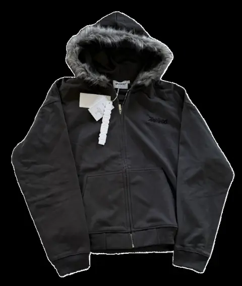 WLNEXT fur zip hoodie