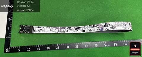 Men's Joker Letter Graffiti Leather Belt