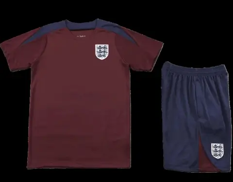 2425 England Training clothes suit Short sleeve Fan version
