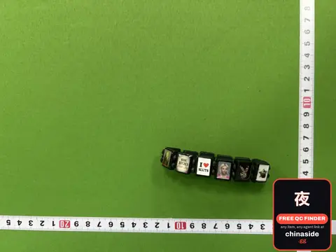 Black Square Face Link Bracelet