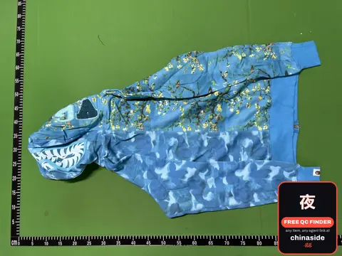 Blue Camo Print Hoodie