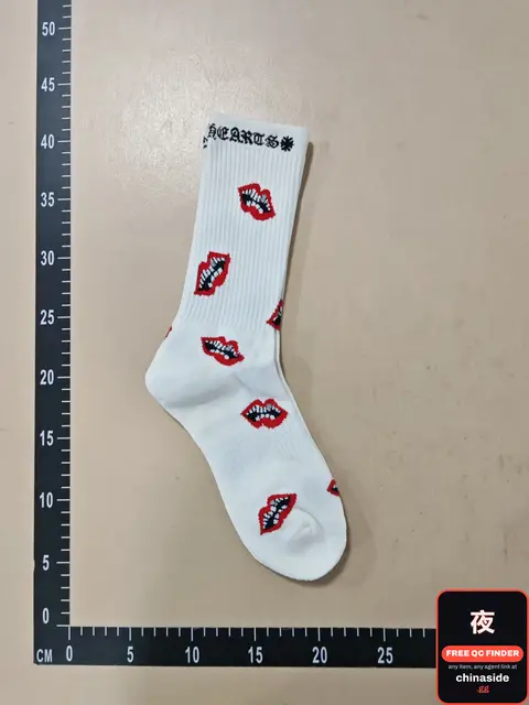 Chrome Hearts Red Lip Ankle Socks