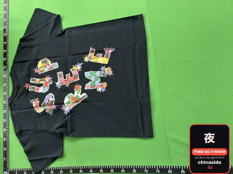 Color Letter Printing Back T-Shirt