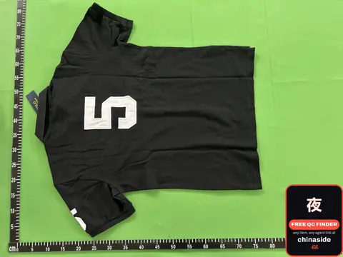 Black T-Shirt With White Number 5