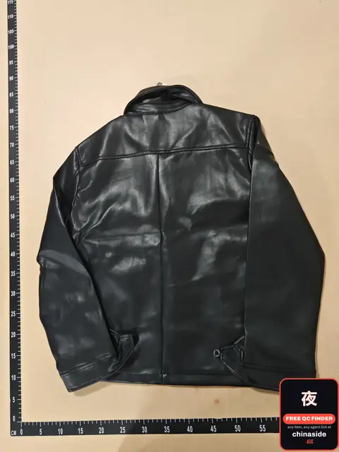 Zipper Solid Color Leather Jacket