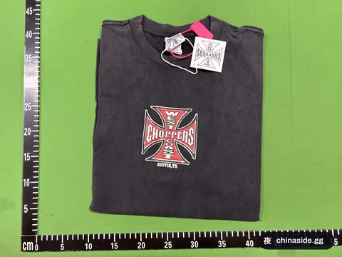 Vintage Washed Cross Print Oversize Tee