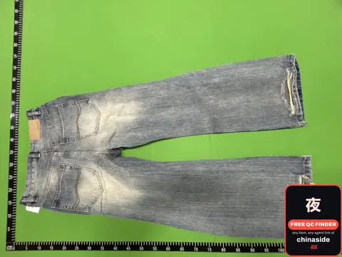 Paris Feng Shui Washed Destroyed Bootcut Denim Jeans