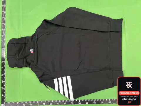 Black Hoodie With Three Stripes