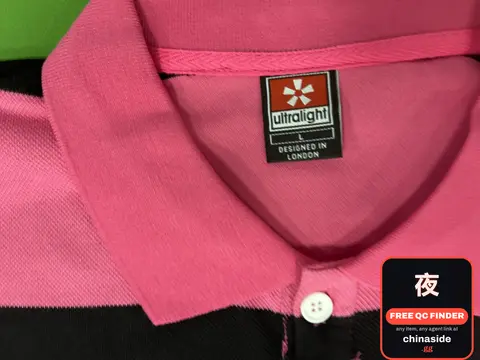Pink Black Stripes Polo