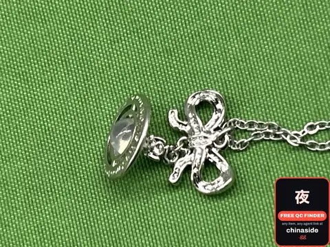 Silver White Ball Bow Necklace
