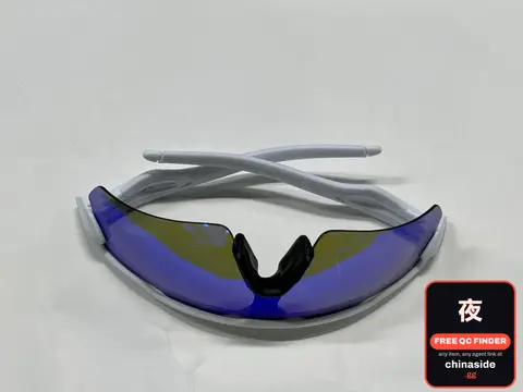 White Frame Blue Lens Glasses
