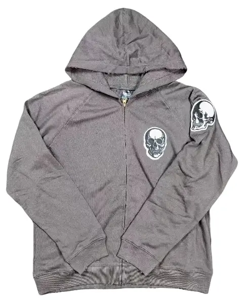Number Nine Skull Zip Up Hoodie