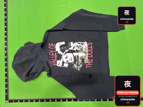 Doll Valley Print Rhinestone Hoodie